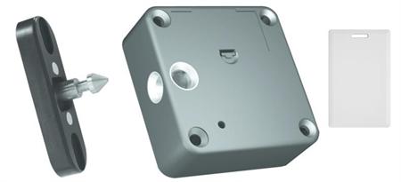 RCI Rutherford Controls 3590CRD Battery Powered Cabinet Lock n Prox  Standard Locking Pin  1 Prog. Card & 2 User Cards