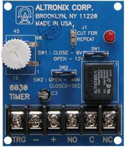 Altronix 6030 Bell Cut-Off Timer - 6VDC or 12VDC, SPDT