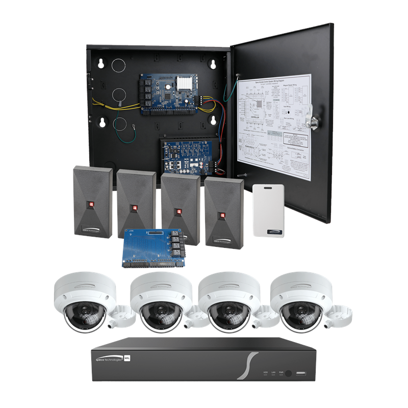Speco ACKIT2VID Access Control Kit Bundle with NVR and Cameras