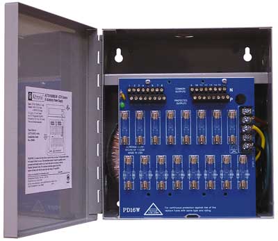 Altronix ALTV2416300ULM 16 Fused Outputs CCTV Power Supply, 24VAC @ 12.5A or 28VAC @ 10A,Small Enclosure