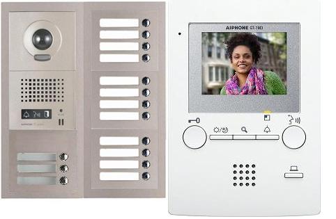 Aiphone GT-15V3 15 Apartment Multi Tenant 3.5" Video Intercom System Set