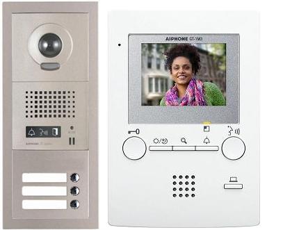 Aiphone GT-3V3 3 Apartment Multi Tenant 3.5" Video Intercom System Set