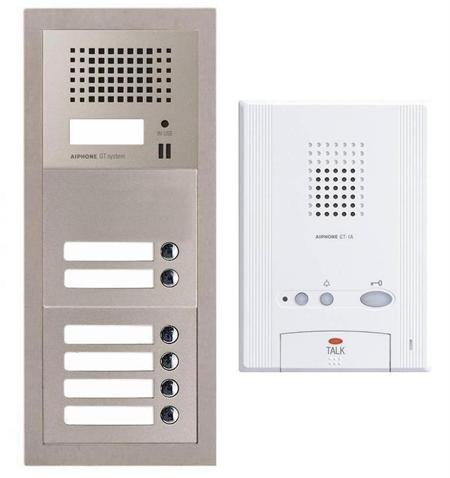 Aiphone GT-6OV 6 Apartment Multi Tenant Audio Open Voice Intercom System Set