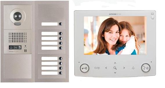 Aiphone GT-9V7 9 Apartment Multi Tenant 7" Video Intercom System Set