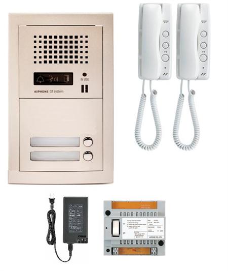 Aiphone GT-2H 2 Apartment Multi Tenant Audio Handset Intercom System Set