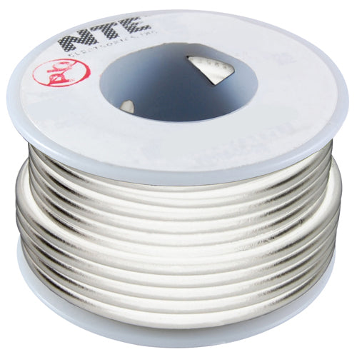 NTE WHS20-09-1000 Hook Up Wire 300V Solid 20 Gauge White 1000 Foot  spool                                             