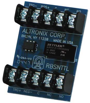 Altronix RBSNTTL Ultra-Sensitive Relay Module Board, 12/24VDC @ 2A DPDT Contacts