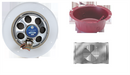 Atlas Sound SD72W-KIT 10oz Dual Cone Speaker/ 4 Watt Xfmr (70.7/25V),with White 62-8 Style Baffle,CS95,81-8R