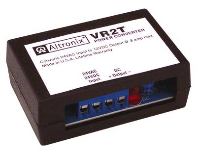 Altronix VR2T Power Conversion Module, 24VAC/24VDC to a 12VDC @ .5 A, Screw Terminals
