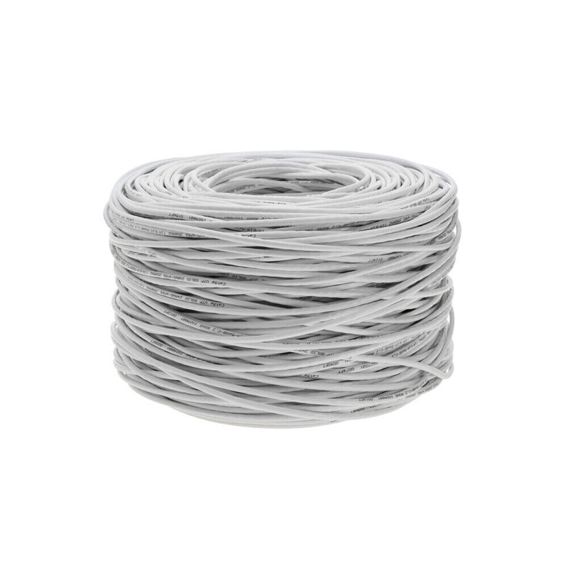 CAT6 23AWG Solid Network Cable, 500 ft, White