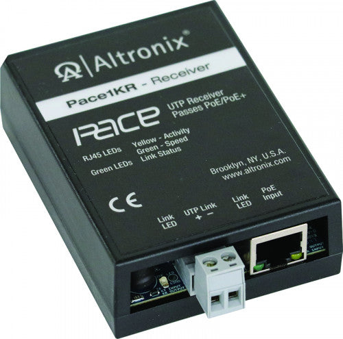 Altronix PACE1KR 1KM SING PAIR ETH&POE/UTP/REC