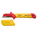 Eclipse Tools PD-V004A VDE 1000V Insulated Straight Blade Cable Knife With Protective Cap - Blade length 2" - OAL 7.25"