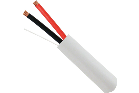 11802R-W 18 Awg, 2 Conductor CMR Unshielded Stranded Cable, 500 ft Pull-Out Box, White