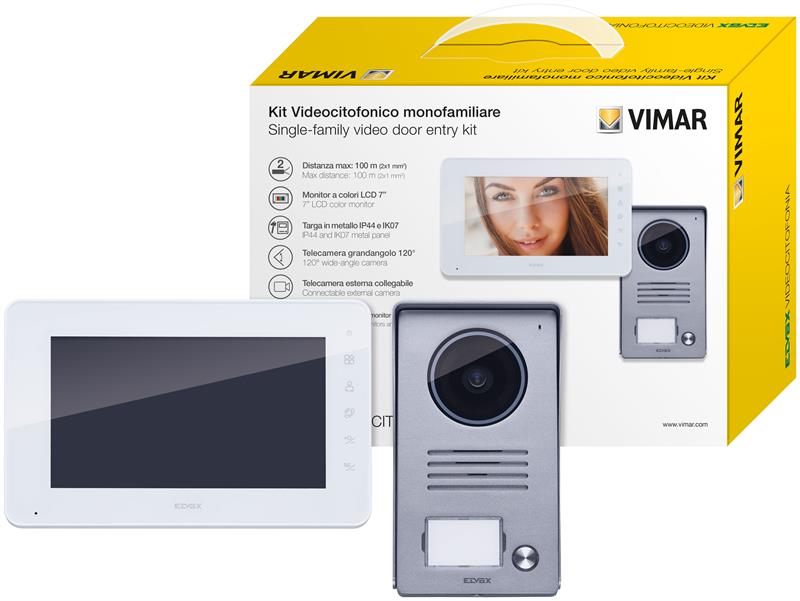 Vimar Elvox K40910 Video door entry kit, 7 inch Monitor