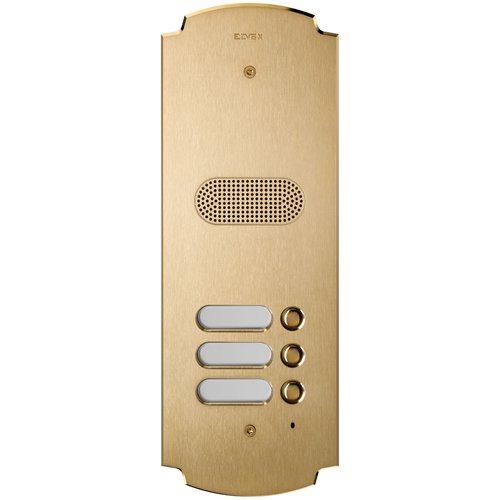 Vimar Elvox 41603 Plate Patavium 2F+ audio 3-butt. brass