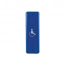 RCI Rutherford Controls 941HBLU  Narrow, Momentary Handicap Only Mullion Pushplate, Blue