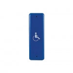 RCI Rutherford Controls 941HBLU  Narrow, Momentary Handicap Only Mullion Pushplate, Blue