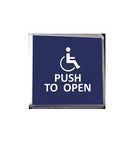 RCI Rutherford Controls 946HP475BLU  4.75" Square Plate with Handicap/Push to Open, Momentary, Blue