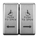RCI Rutherford Controls 947HPAx32D Dual Vestibule Pushplate w/Handicap, Text, and Arrows