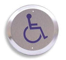 RCI Rutherford Controls 950H45-MOx32D 4.5" Round Pushplate with Handicap Logo, Momentary
