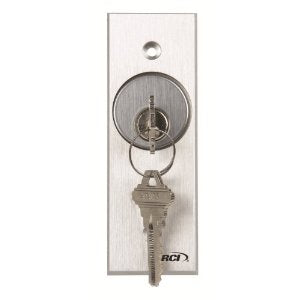 RCI Rutherford Controls 960N-MOX28  Narrow Tamper Resistant Key Switch, Momentary