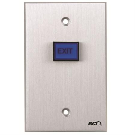 RCI Rutherford Controls 970-MO-12X40  Tamper Resistant Momentary 12VDC Blue Exit Button