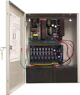 Altronix AL1024ULACMCBJ 8 PTC Outputs Power Supply/Access Power Controller, 24VDC @ 10A , Large Enclosure