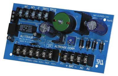 Altronix AL175ULB 2 PTC Output Power Supply/Charger Board  w/Fire Alarm Disconnect - 12/24VDC @ 1.75 amp