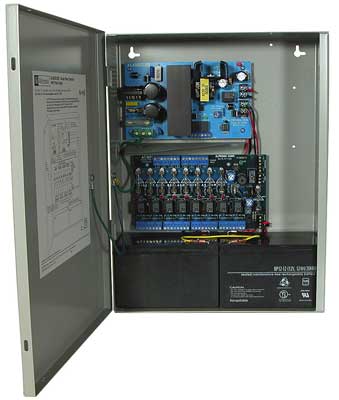 Altronix AL400ULACMJ 8 Fused Outputs Power Supply/Access Power Controller, 12VDC @ 4A or 24VDC @ 3A, Large Enclosure