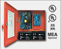 Altronix AL600ULMR 5 PTC Output Power Supply w/Fire Alarm Disconnect, 12/24VDC @ 6A,Red Enclosure