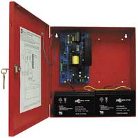 Altronix AL600ULXR Single Output Power Supply/Charger, 12/24VDC @ 6A, Red Enclosure