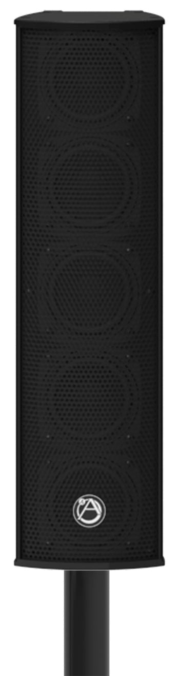 Atlas Sound ALA5T-B Five 3" Full Range Speakers and Dual Tweeter Line Array Speaker with 60W 70.7V Transformer - Black