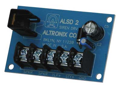 Altronix ALSD2 Siren Driver, 6/12VDC .3A-1.22A