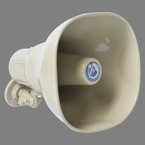 Atlas Sound AP-15TC Omni-Purpose Loudspeaker Horn 15-W., w/Xfmr. (25/70.7/100V), Beige