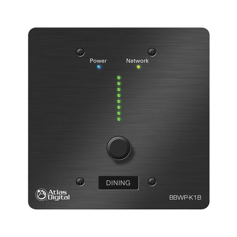 Atlas Sound BBWP-K1B BlueBridge Wall Controller with Single Value Change Adjustment (Black)