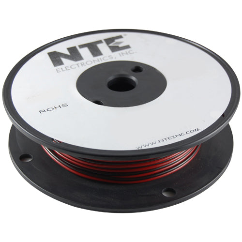 NTE W102BR-100 Wire-bonded Parallel Black/red Speaker Wire 10 Gauge Stranded 100ft Spool                           