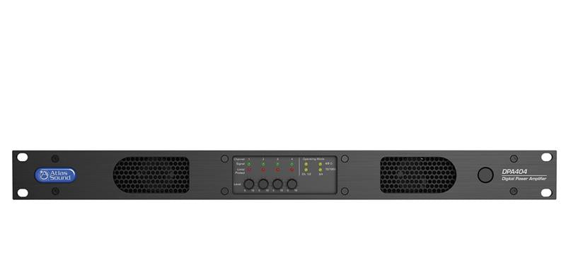 Atlas Sound DPA404 400-Watt Networkable 4-Channel Power Amplifier With Optional Dante Network Audio