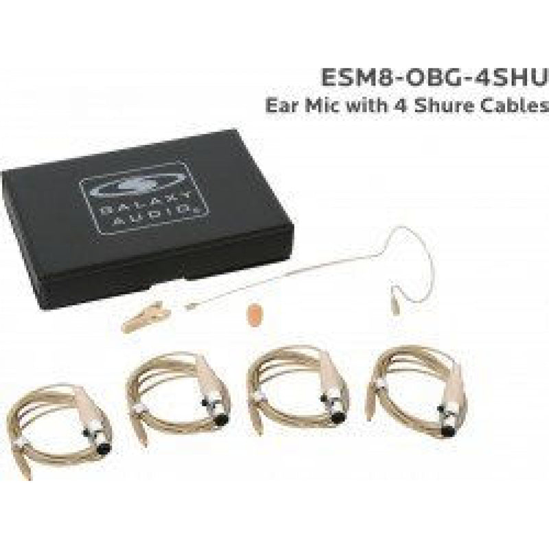 Galaxy Audio ESM8-OBG-4SHU Earset Mic 4 Shure Cables