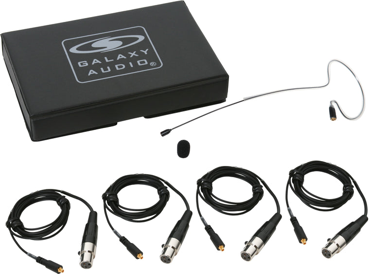 Galaxy Audio ESM8-OBK-4SHU Earset Mic 4 Shure Cables