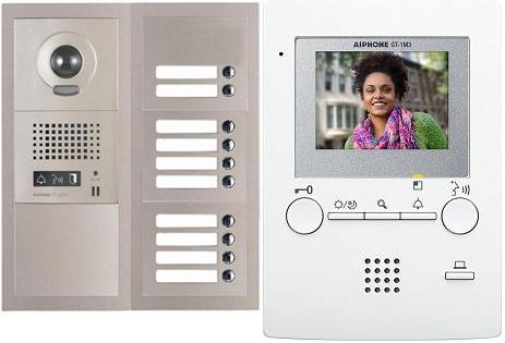 Aiphone GT-10V3 10 Apartment Multi Tenant 3.5" Video Intercom System Set