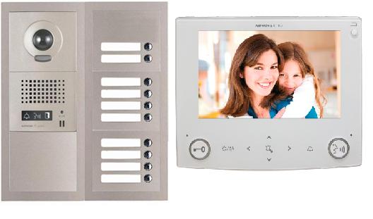 Aiphone GT-10V7 10 Apartment Multi Tenant 7" Video Intercom System Set