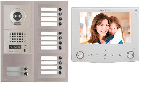 Aiphone GT-14V7 14 Apartment Multi Tenant 7" Video Intercom System Set