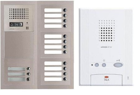 Aiphone GT-15OV 15 Apartment Multi Tenant Audio Open Voice Intercom System Set(GT-1A)