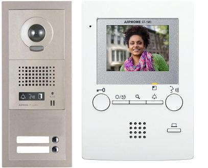 Aiphone GT-2V3 2 Apartment Multi Tenant 3.5" Video Intercom System Set