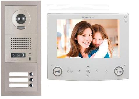 Aiphone GT-3V7 3 Apartment Multi Tenant 7" Video Intercom System Set