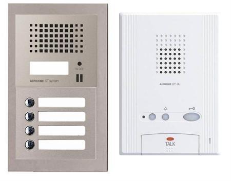 Aiphone GT-4OV 4 Apartment Multi Tenant Audio Open Voice Intercom System Set