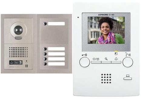 Aiphone GT-5V3 5 Apartment Multi Tenant 3.5" Video Intercom System Set