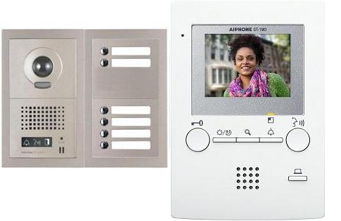 Aiphone GT-6V3 6 Apartment Multi Tenant 3.5" Video Intercom System Set