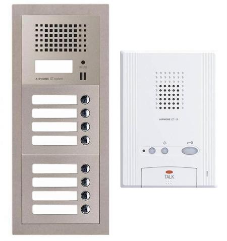 Aiphone GT-8OV 8 Apartment Multi Tenant Audio Open Voice Intercom System Set