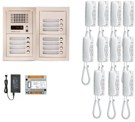 Aiphone GT-11H 11 Apartment Multi Tenant Audio Handset Intercom System Set
